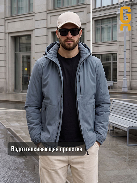 Куртка мужская демисезонная GRIZMAN, серая, модель 74966