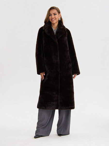 Шуба LAWINTER  модель 5391, цвет Темно-коричневый