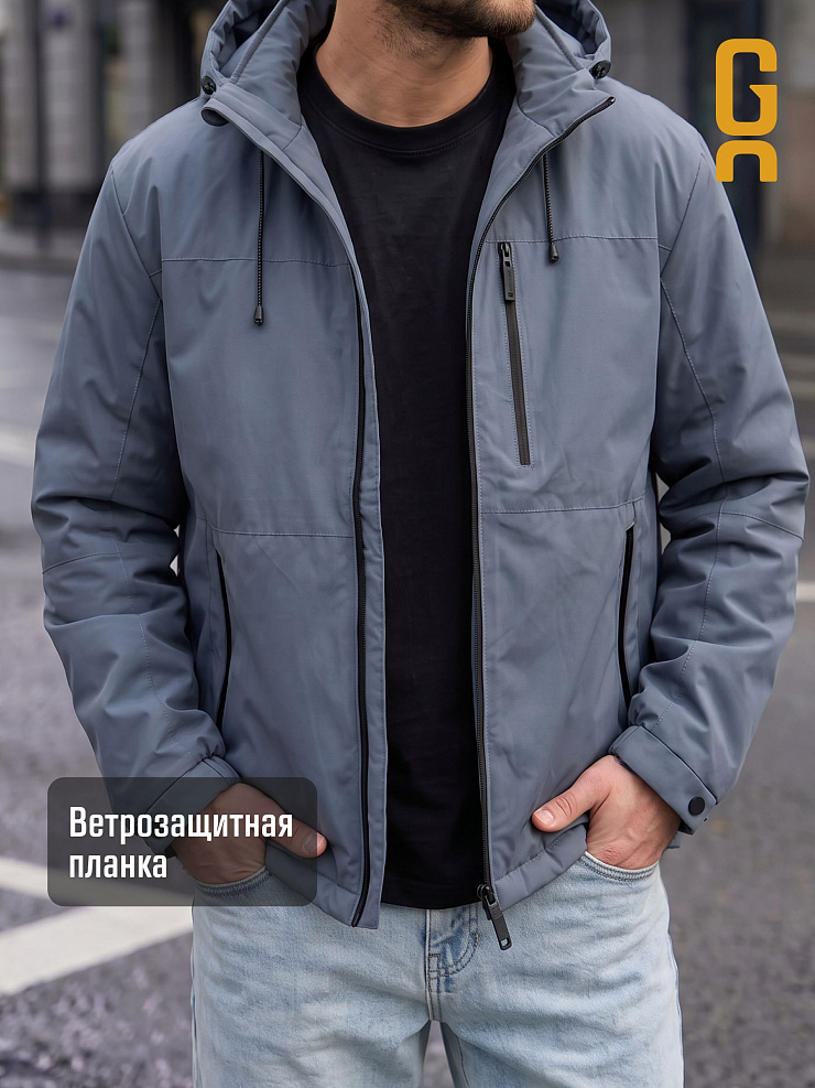Куртка мужская демисезонная GRIZMAN, серая, модель 73802