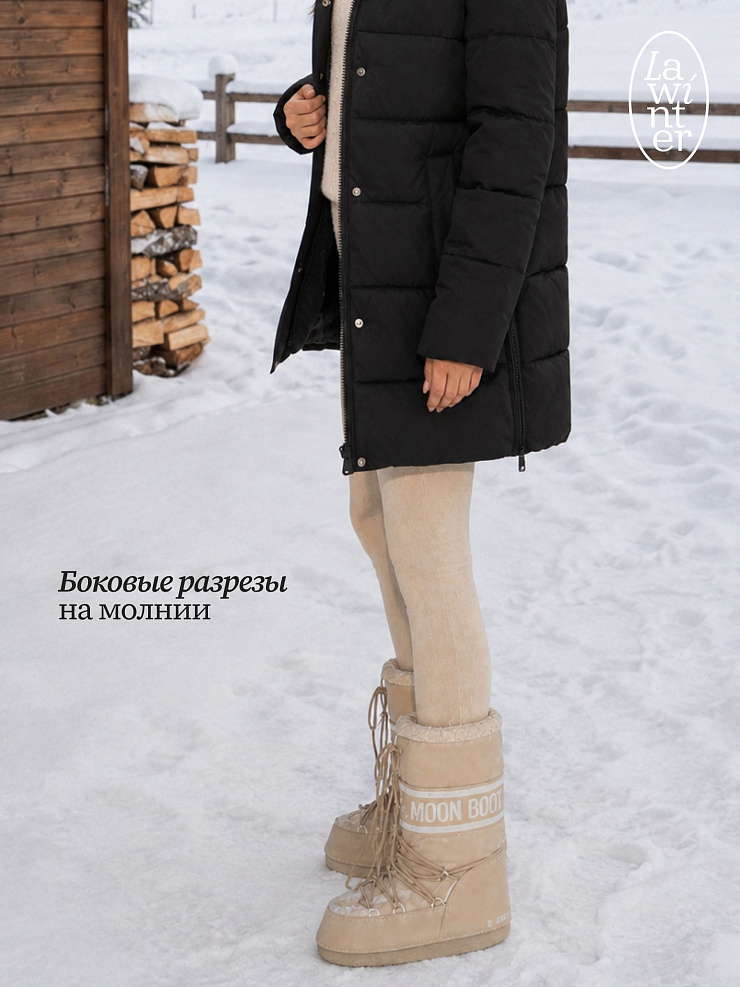 Куртка женская зимняя LAWINTER, черная, модель 85950