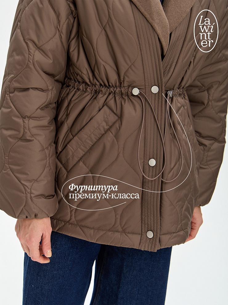 Куртка женская демисезонная LAWINTER, мокко, модель 84738