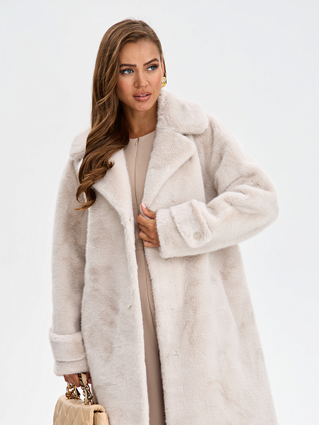 Шуба LAWINTER  модель 53576, цвет Молочный