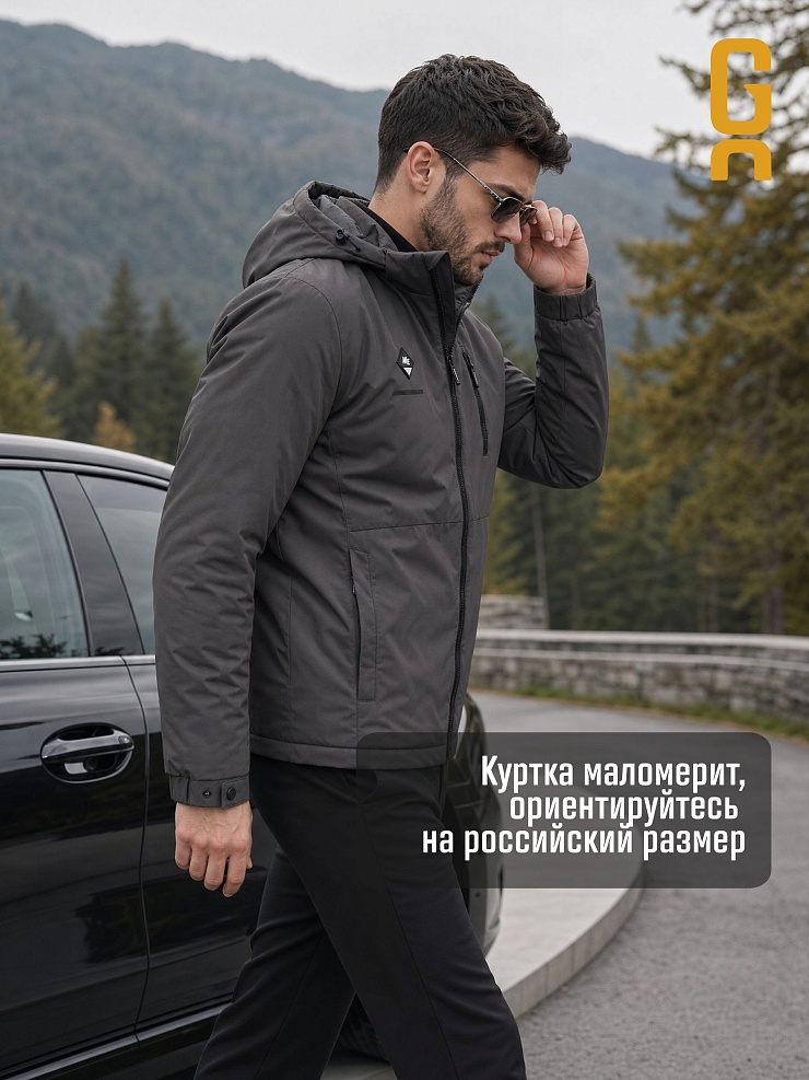 Куртка мужская демисезонная GRIZMAN, темно-серая, модель 70479