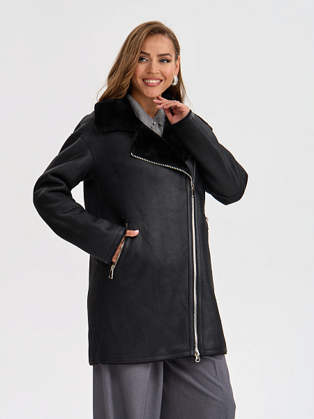 Дубленка LAWINTER  модель 35796, цвет Черный