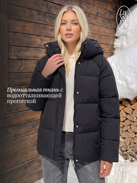 Куртка женская зимняя VACANT, черная, модель 85316