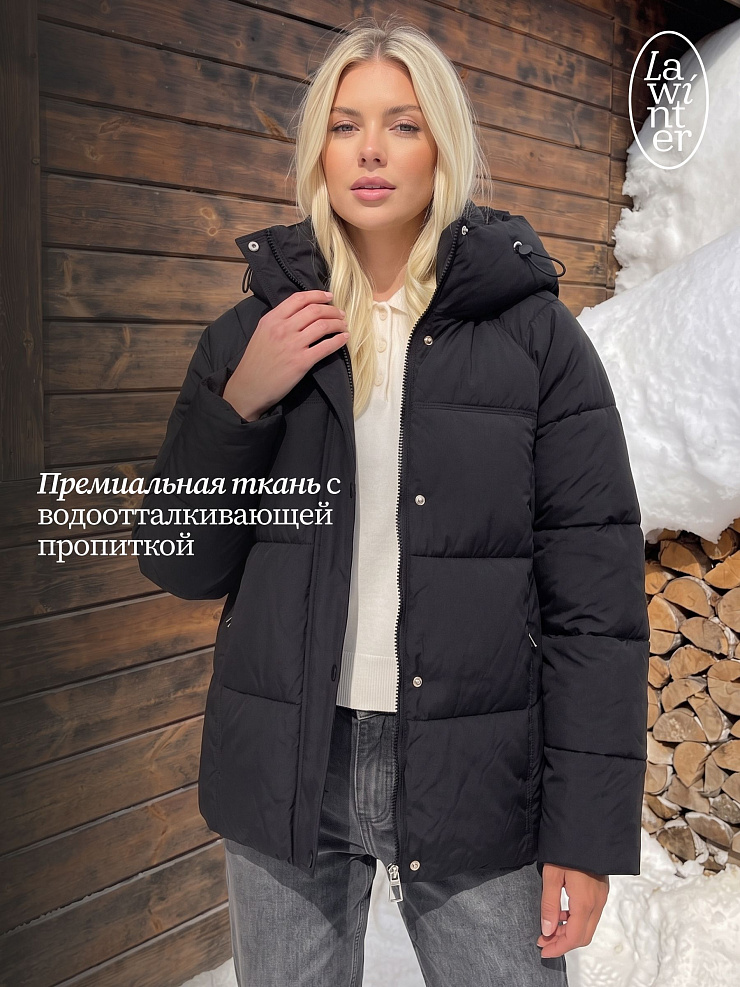 Куртка женская зимняя VACANT, черная, модель 85316