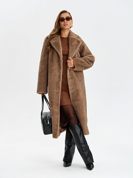 Шуба LAWINTER  модель 5391, цвет Светло-коричневый