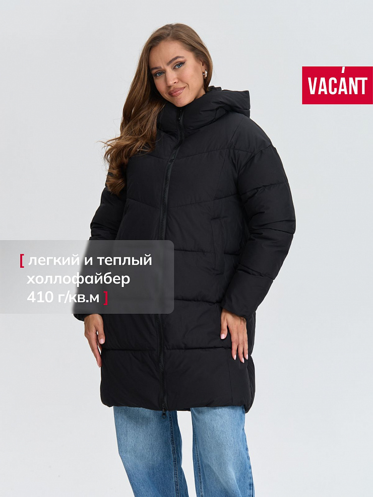 Куртка женская зимняя VACANT, черная, модель 8554
