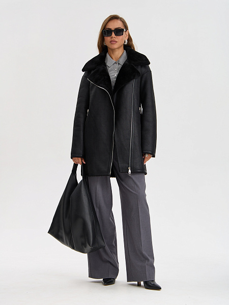 Дубленка LAWINTER  модель 35796, цвет Черный