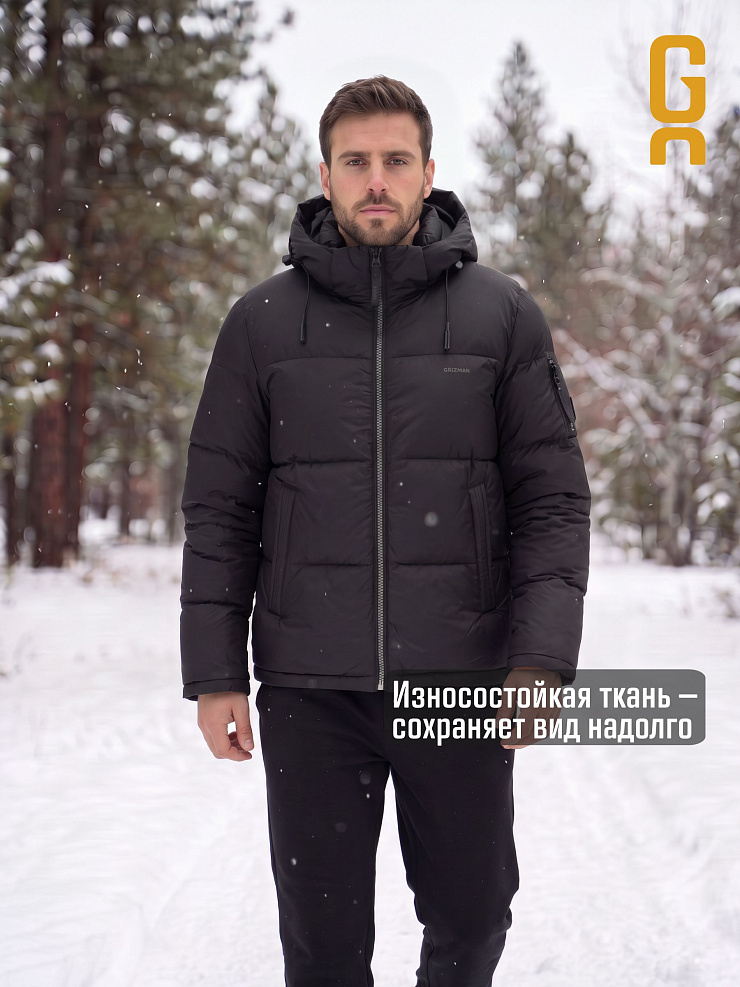 Куртка мужская зимняя GRIZMAN, черная, модель 76981