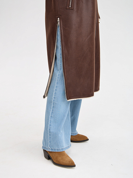 Дубленка LAWINTER  модель 34499, цвет Коричневый