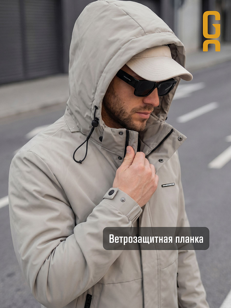 Куртка мужская демисезонная GRIZMAN, серо-зеленая, модель 73529