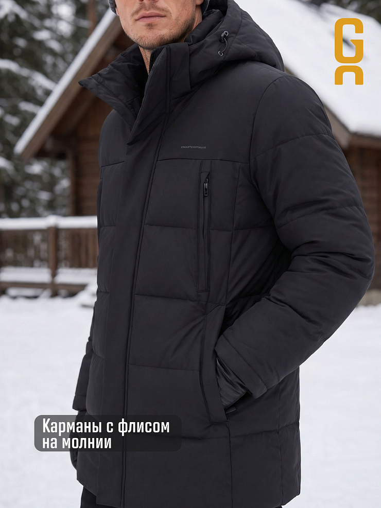 Пуховик мужской зимний GRIZMAN, черный, модель 71222