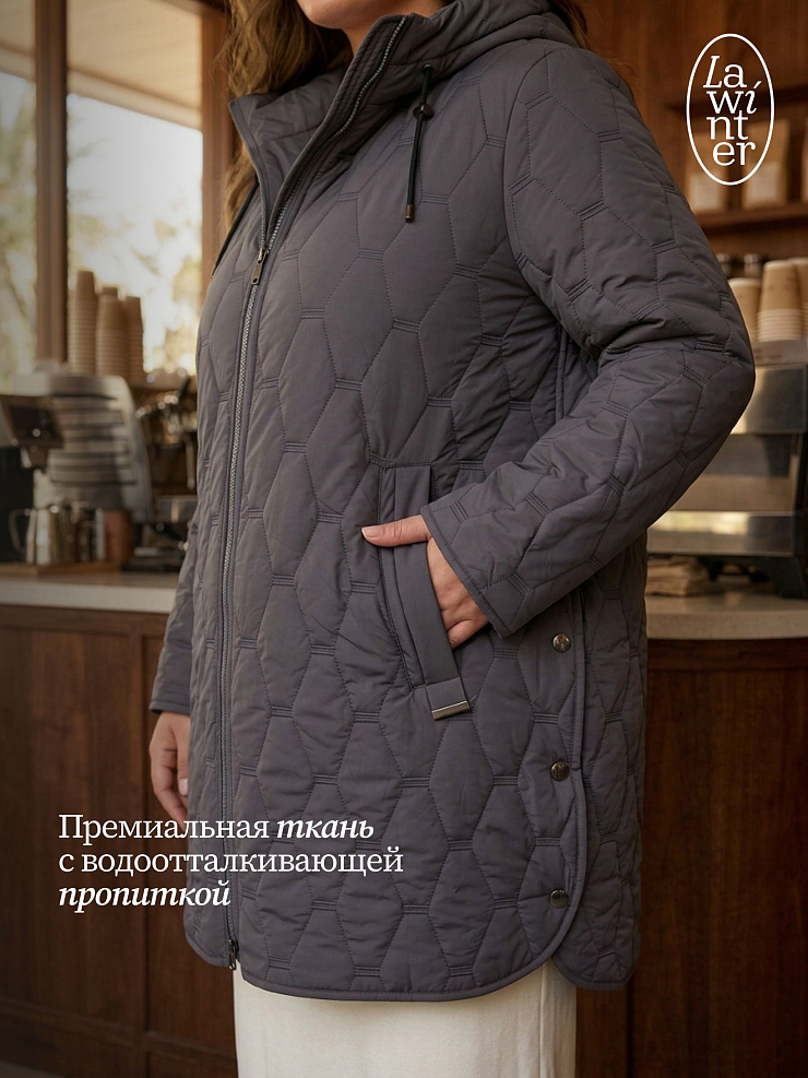 Куртка женская демисезонная LAWINTER, графит, модель 86246