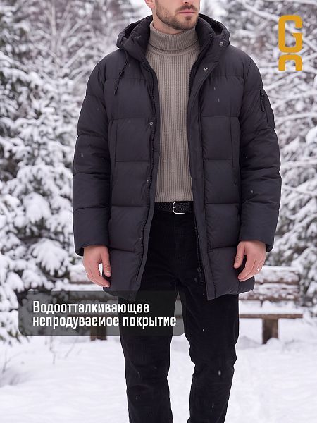 Пуховик мужской зимний GRIZMAN, черный, модель 76438