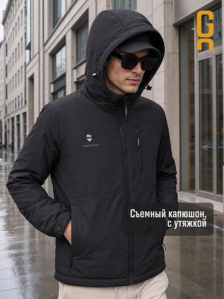 Куртка мужская демисезонная GRIZMAN, черная, модель 70479