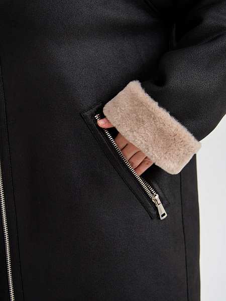 Дубленка LAWINTER  модель 35475, цвет Черный