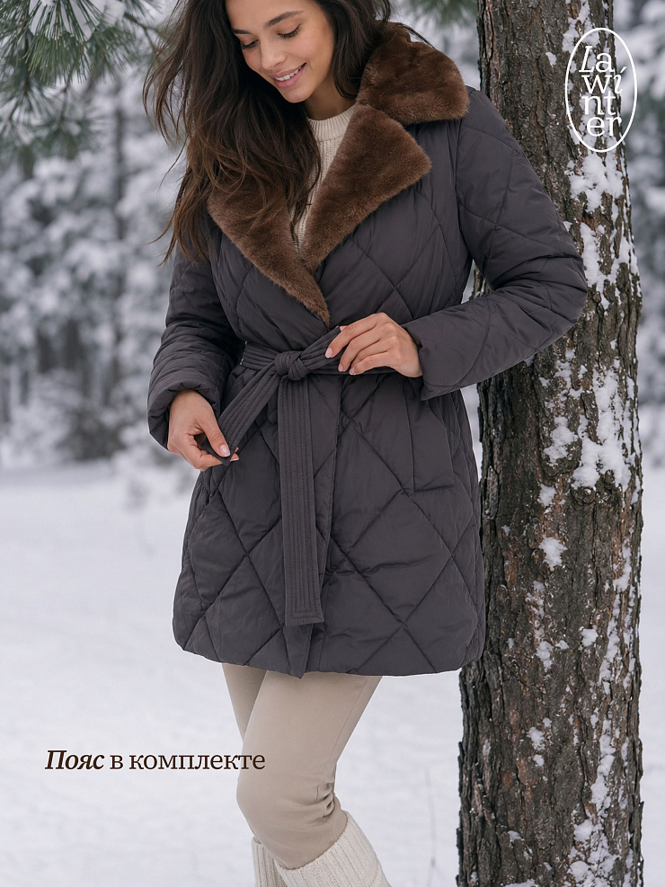 Куртка женская зимняя LAWINTER, графит, модель 85361