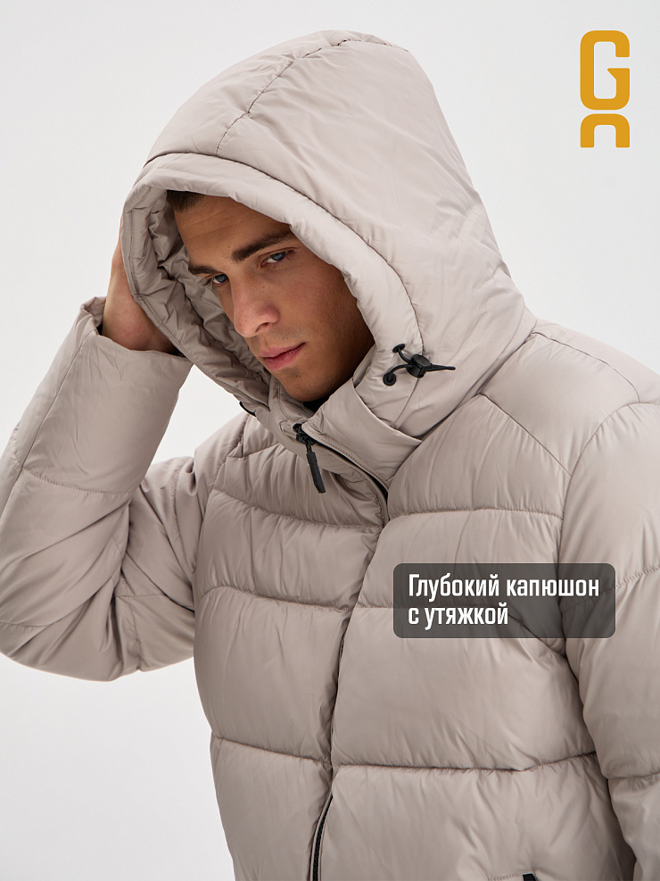 Куртка мужская зимняя GRIZMAN, светло-серая, модель 75572