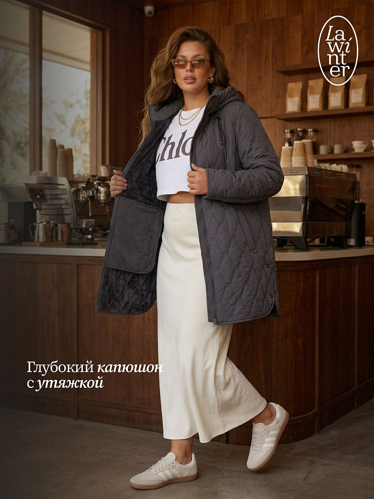 Куртка женская демисезонная LAWINTER, графит, модель 86246