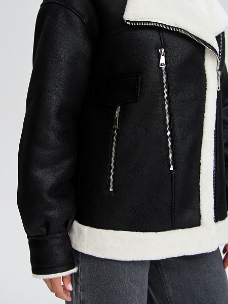 Дубленка LAWINTER  модель 35204, цвет Черный