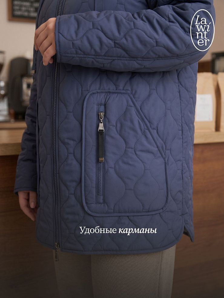 Куртка женская демисезонная LAWINTER, джинсовая, модель 83594