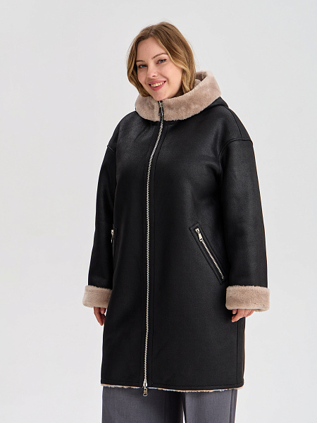 Дубленка LAWINTER  модель 35475, цвет Черный