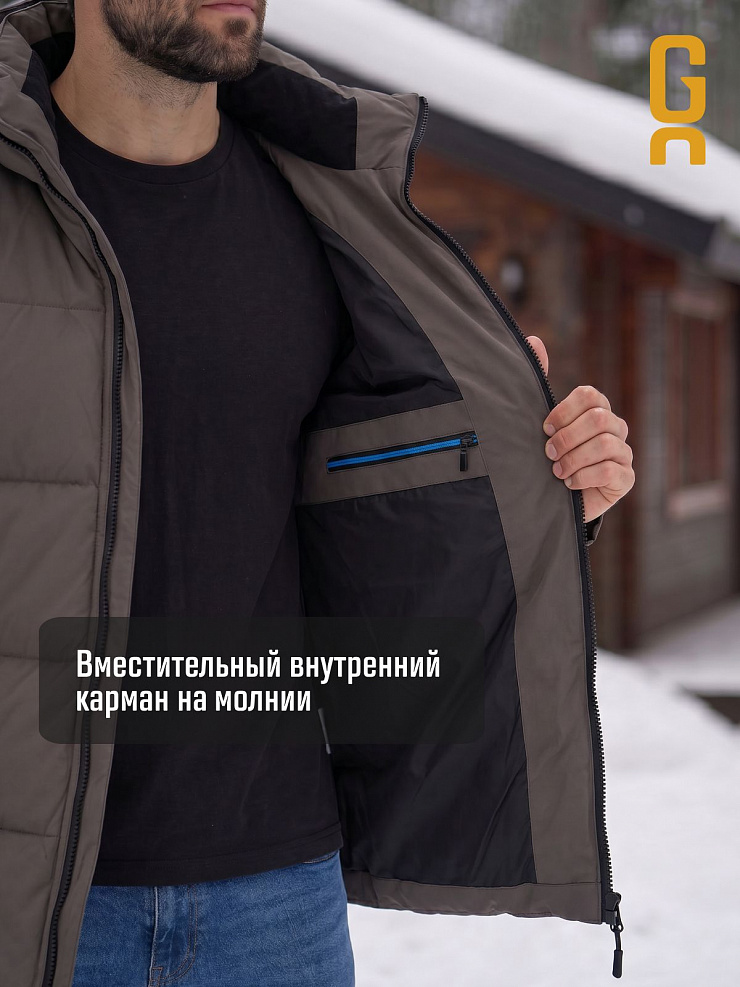 Куртка мужская зимняя GRIZMAN, серая, модель 72684