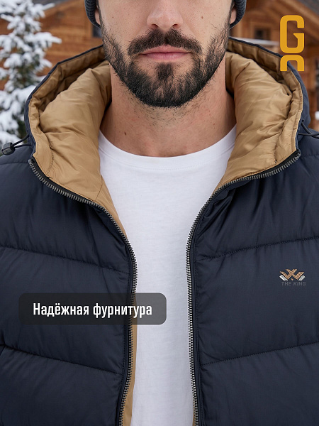 Куртка мужская зимняя GRIZMAN, темно-синяя, модель 73160