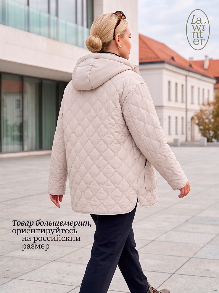 Куртка женская демисезонная LAWINTER, бежевая, модель 83594