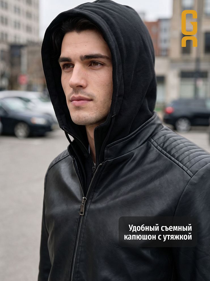 Куртка мужская осенняя GRIZMAN, черная, модель 46713
