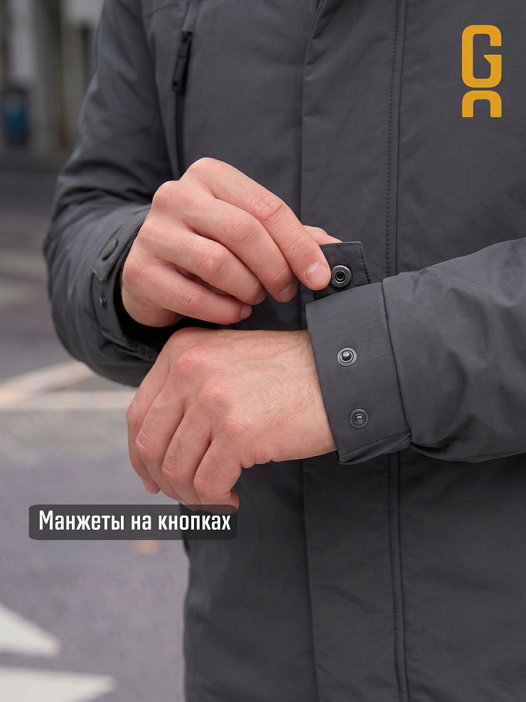 Куртка мужская демисезонная GRIZMAN, темно-серая, модель 74786
