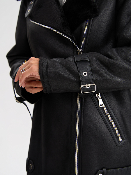 Дубленка LAWINTER  модель 35667, цвет Черный