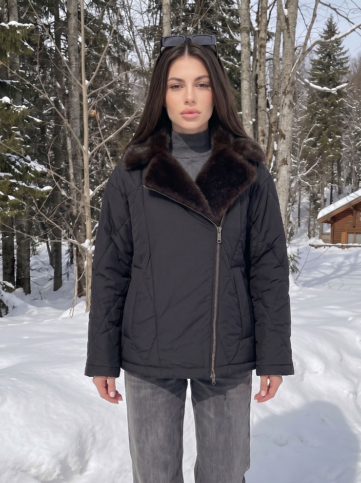 Куртка женская зимняя LAWINTER, черная, модель 86759