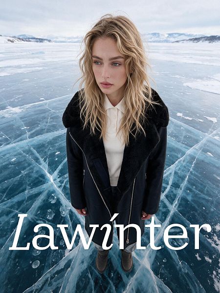 Дубленка женская зимняя LAWINTER, черная, модель 36427