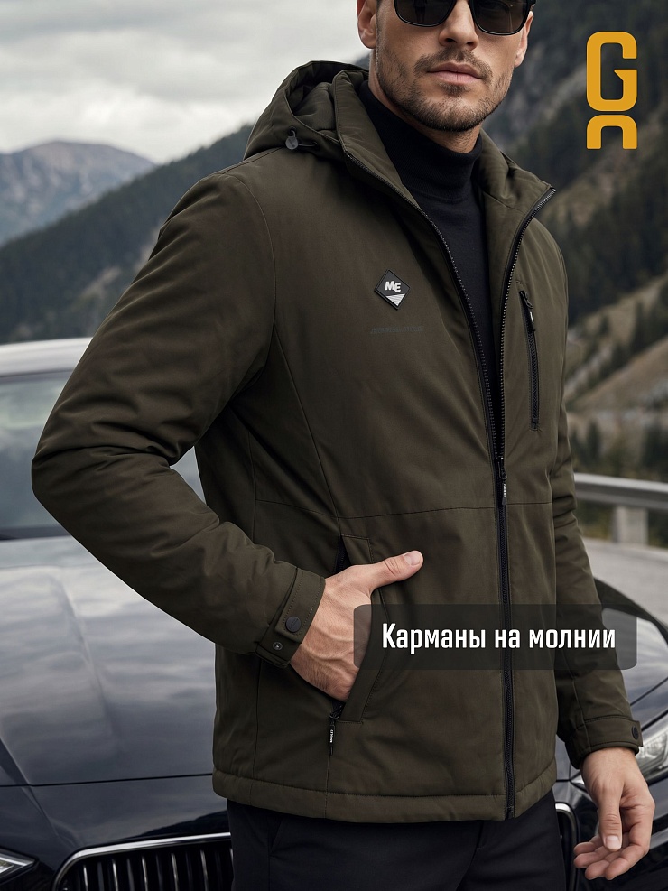 Куртка мужская демисезонная GRIZMAN, темный хаки, модель 70479