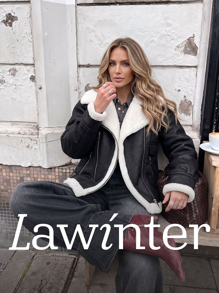 Дубленка женская зимняя LAWINTER, черная, модель 35204