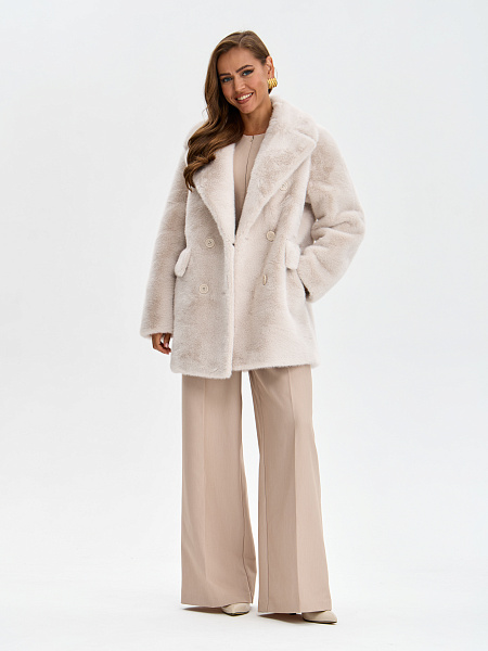 Шуба LAWINTER  модель 54243, цвет Молочный