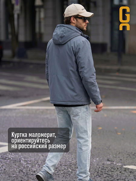 Куртка мужская демисезонная GRIZMAN, серая, модель 73802