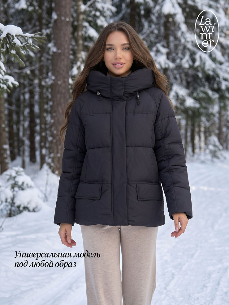 Куртка женская зимняя LAWINTER, черная, модель 85221