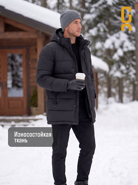Пуховик мужской зимний GRIZMAN, черный, модель 73224