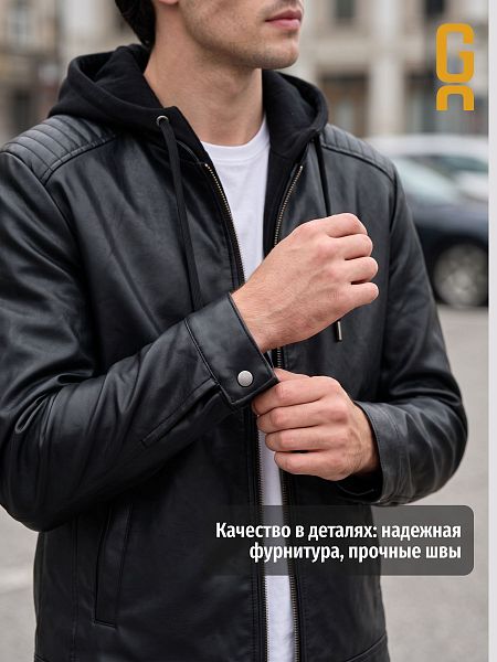 Куртка мужская осенняя GRIZMAN, черная, модель 46713