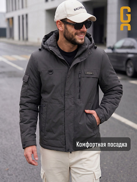 Куртка мужская демисезонная GRIZMAN, темно-серая, модель 74919