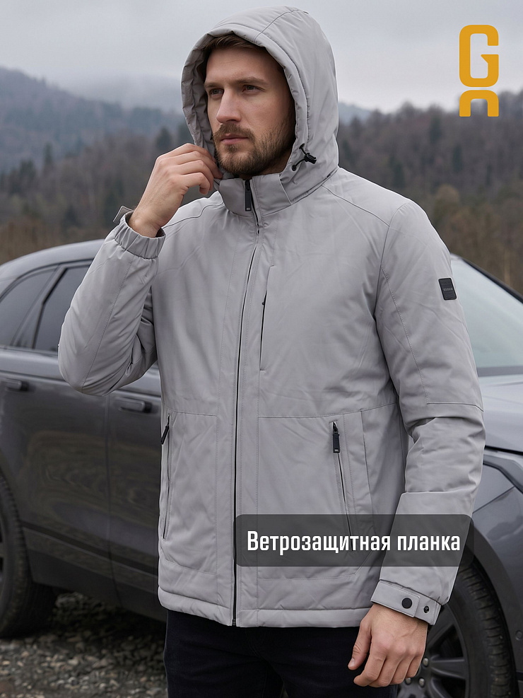 Куртка мужская демисезонная GRIZMAN, светло-серая, модель 74966