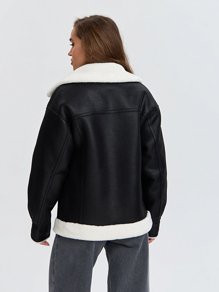 Дубленка LAWINTER  модель 35204, цвет Черный