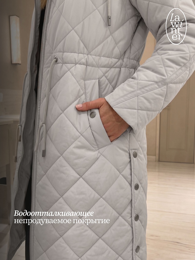 Куртка женская демисезонная LAWINTER, светло-серая, модель 85355
