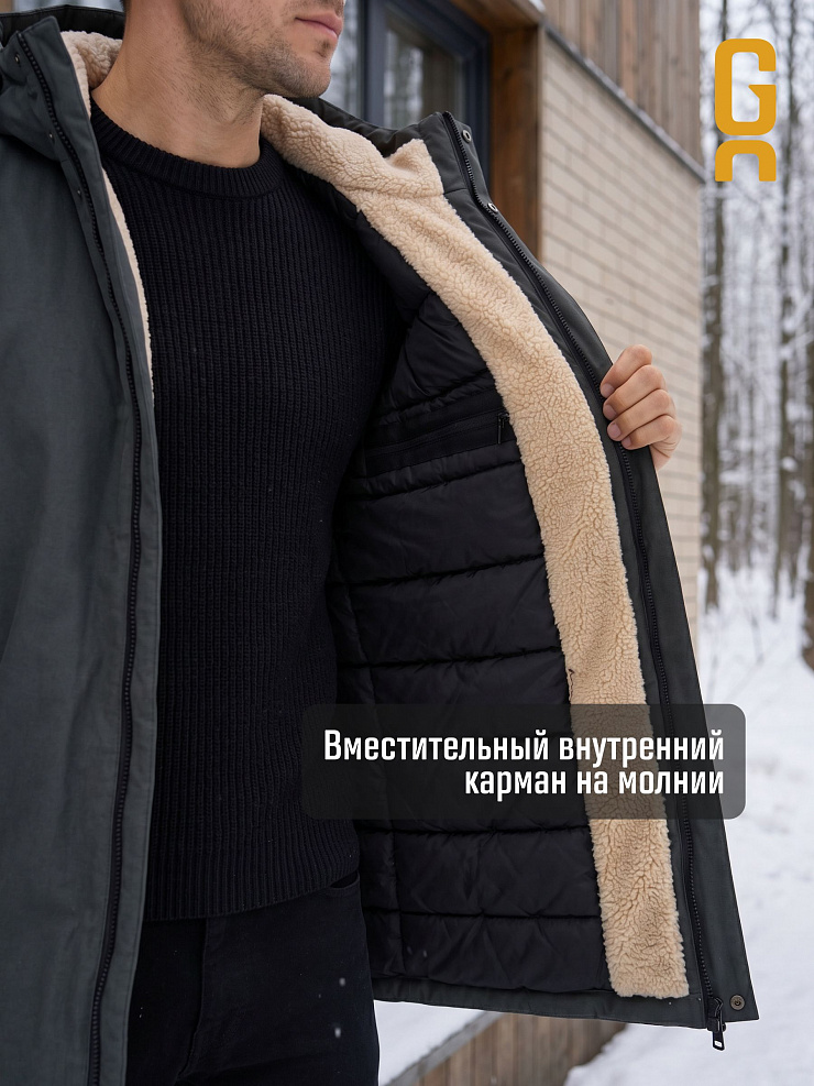 Куртка мужская зимняя GRIZMAN, олива, модель 75851