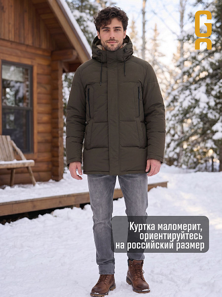 Пуховик мужской зимний GRIZMAN, хаки, модель 75192