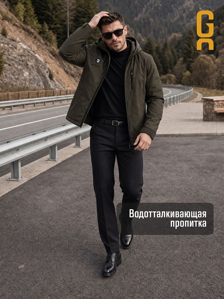 Куртка мужская демисезонная GRIZMAN, темный хаки, модель 70479