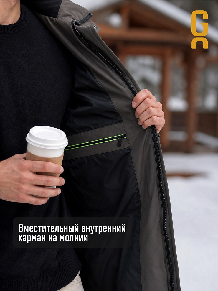 Пуховик мужской зимний GRIZMAN, графит, модель 71715